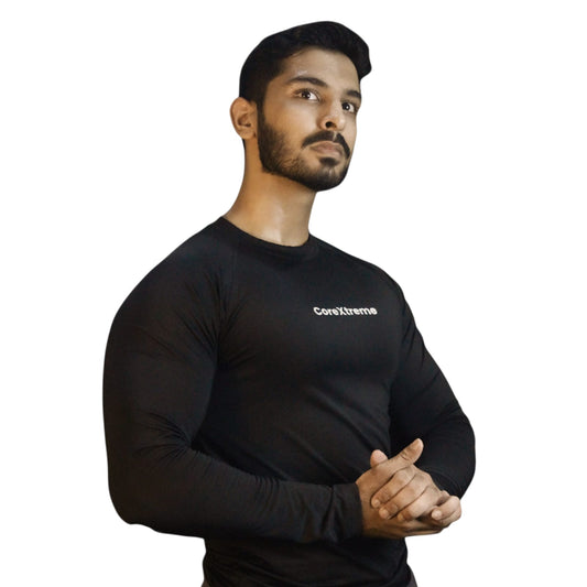 Full-Sleeve Black Compression Shirts